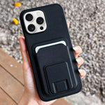 Étui de téléphone pliable avec porte-cartes carré, Pour iPhone 16 Plus, Pour iPhone 16, Pour iPhone 15 Pro Max, Pour iPhone 15 Pro, Pour iPhone 15 Plus, Pour iPhone 15