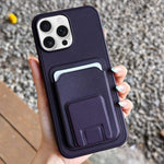 Étui de téléphone pliable avec porte-cartes carré, Pour iPhone 16 Plus, Pour iPhone 16, Pour iPhone 15 Pro Max, Pour iPhone 15 Pro, Pour iPhone 15 Plus, Pour iPhone 15