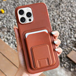 Étui de téléphone pliable avec porte-cartes carré, Pour iPhone 16 Plus, Pour iPhone 16, Pour iPhone 15 Pro Max, Pour iPhone 15 Pro, Pour iPhone 15 Plus, Pour iPhone 15