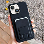 Étui de téléphone pliable avec porte-cartes carré, Pour iPhone 16 Plus, Pour iPhone 16, Pour iPhone 15 Pro Max, Pour iPhone 15 Pro, Pour iPhone 15 Plus, Pour iPhone 15