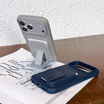 Étui de téléphone pliable avec porte-cartes carré, Pour iPhone 16 Plus, Pour iPhone 16, Pour iPhone 15 Pro Max, Pour iPhone 15 Pro, Pour iPhone 15 Plus, Pour iPhone 15