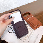 Étui de téléphone pliable avec porte-cartes carré, Pour iPhone 16 Plus, Pour iPhone 16, Pour iPhone 15 Pro Max, Pour iPhone 15 Pro, Pour iPhone 15 Plus, Pour iPhone 15