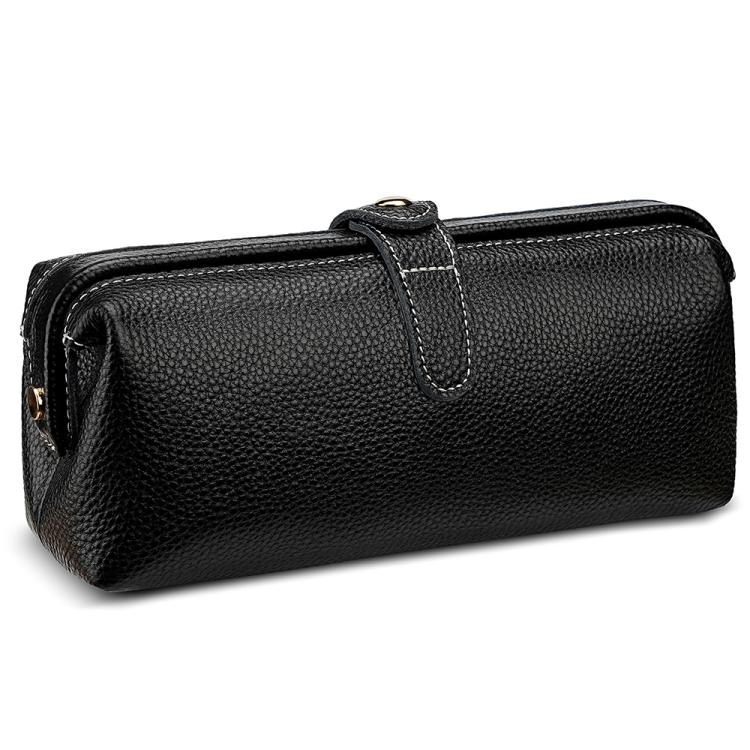 Trousse de rangement pour outils de maquillage en cuir véritable, facile à nettoyer
