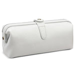 Trousse de rangement pour outils de maquillage en cuir véritable, facile à nettoyer