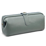 Trousse de rangement pour outils de maquillage en cuir véritable, facile à nettoyer