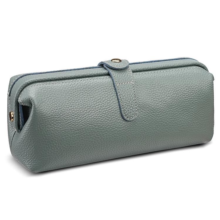 Trousse de rangement pour outils de maquillage en cuir véritable, facile à nettoyer