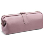 Trousse de rangement pour outils de maquillage en cuir véritable, facile à nettoyer
