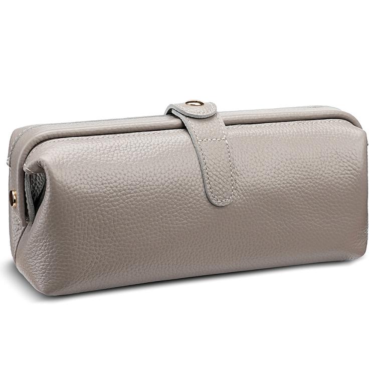 Trousse de rangement pour outils de maquillage en cuir véritable, facile à nettoyer