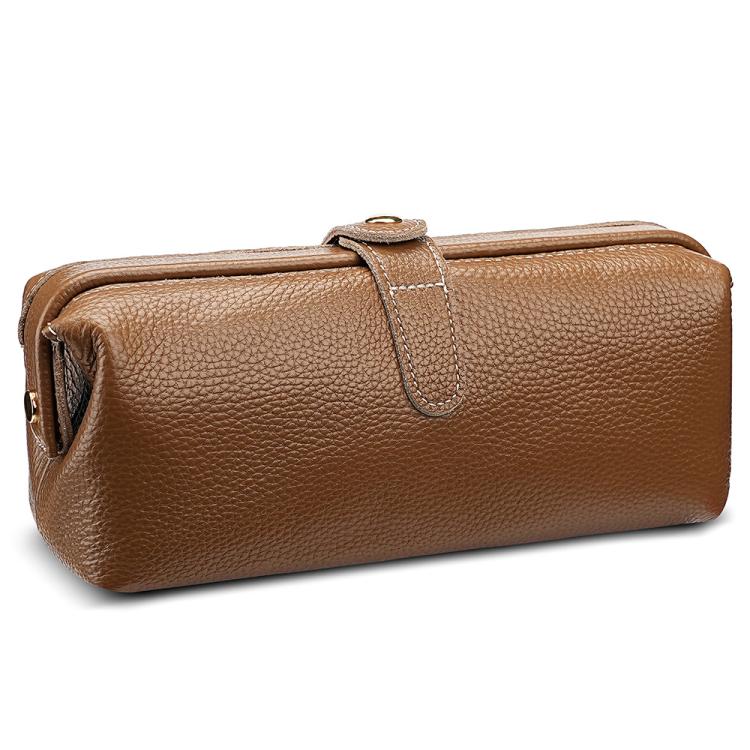 Trousse de rangement pour outils de maquillage en cuir véritable, facile à nettoyer