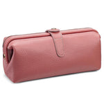Trousse de rangement pour outils de maquillage en cuir véritable, facile à nettoyer