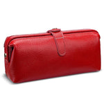 Trousse de rangement pour outils de maquillage en cuir véritable, facile à nettoyer