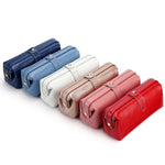 Trousse de rangement pour outils de maquillage en cuir véritable, facile à nettoyer