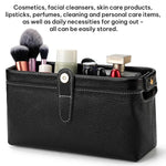 Trousse de rangement pour outils de maquillage en cuir véritable, facile à nettoyer