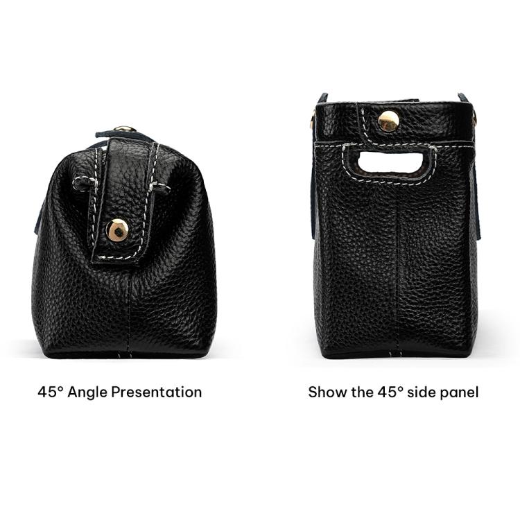 Trousse de rangement pour outils de maquillage en cuir véritable, facile à nettoyer