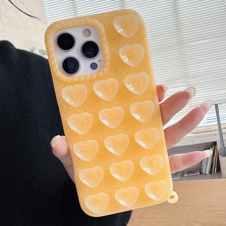 Coque de téléphone à ventouse cœur d'amour scintillante translucide, Pour iPhone 14, Pour iPhone 14 Pro Max, Pour iPhone 13