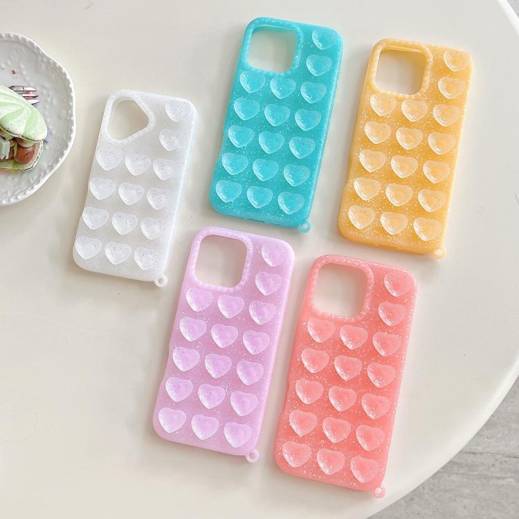 Coque de téléphone à ventouse cœur d'amour scintillante translucide, Pour iPhone 14, Pour iPhone 14 Pro Max, Pour iPhone 13