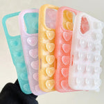 Coque de téléphone à ventouse cœur d'amour scintillante translucide, Pour iPhone 14, Pour iPhone 14 Pro Max, Pour iPhone 13
