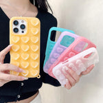 Coque de téléphone à ventouse cœur d'amour scintillante translucide, Pour iPhone 14, Pour iPhone 14 Pro Max, Pour iPhone 13