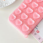 Coque de téléphone à ventouse cœur d'amour scintillante translucide, Pour iPhone 14, Pour iPhone 14 Pro Max, Pour iPhone 13