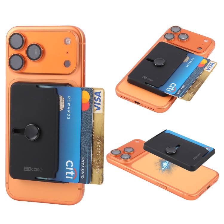 Étui magnétique XDcase à chargement latéral pour 3 cartes compatible iPhone/Galaxy et plus