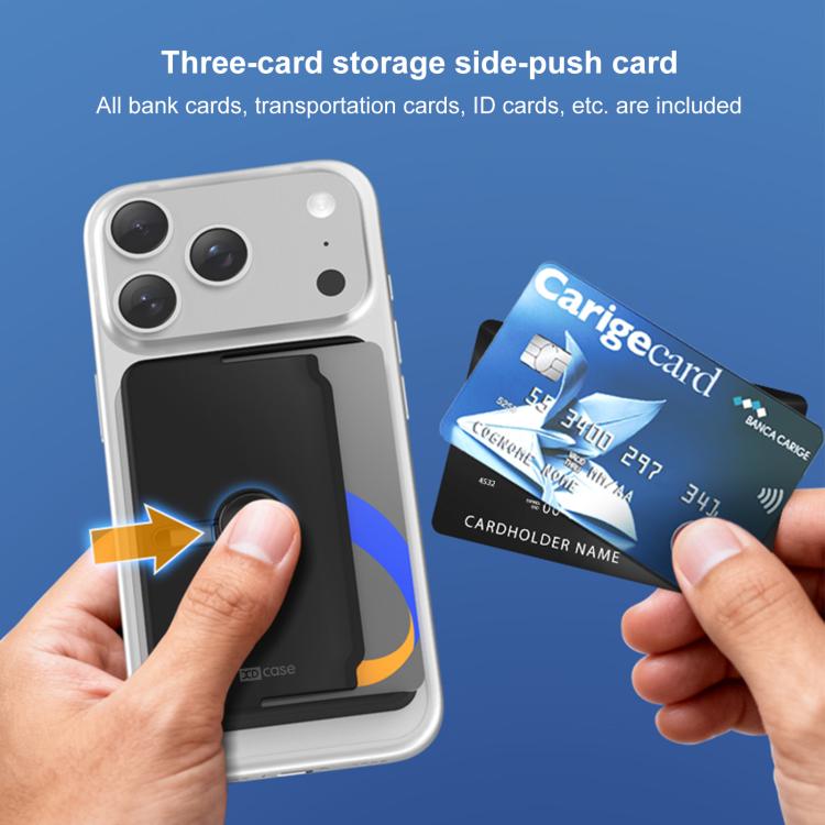Étui magnétique XDcase à chargement latéral pour 3 cartes compatible iPhone/Galaxy et plus