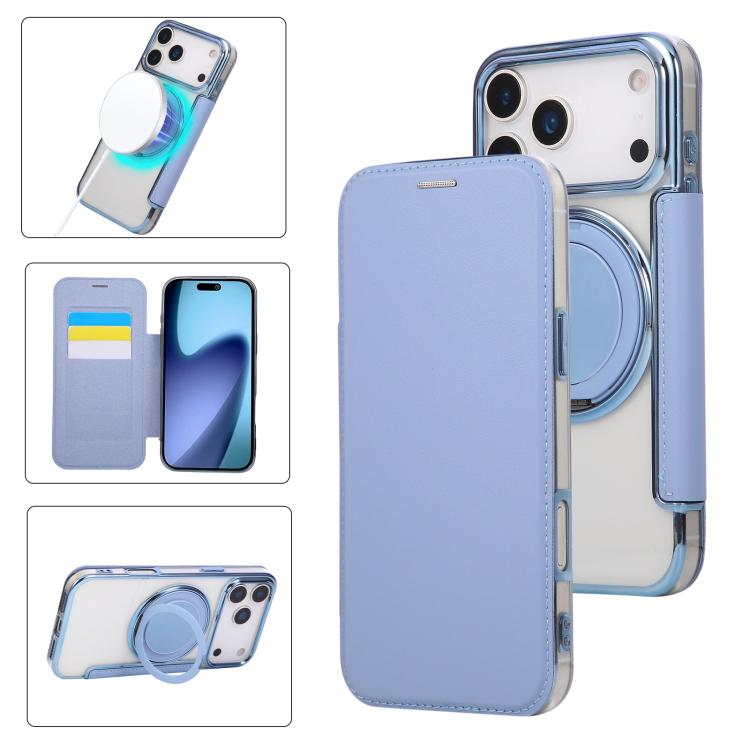 Étui de téléphone en cuir végétalien plaqué magnétique avec support rotatif ultra-mince, Pour iPhone 17e / 16e, Pour iPhone 17 Pro Max, Pour iPhone 17 Pro, Pour iPhone 17, Pour iPhone Air, Pour iPhone 16 Pro Max