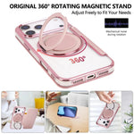 Étui de téléphone en cuir végétalien plaqué magnétique avec support rotatif ultra-mince, Pour iPhone 17e / 16e, Pour iPhone 17 Pro Max, Pour iPhone 17 Pro, Pour iPhone 17, Pour iPhone Air, Pour iPhone 16 Pro Max