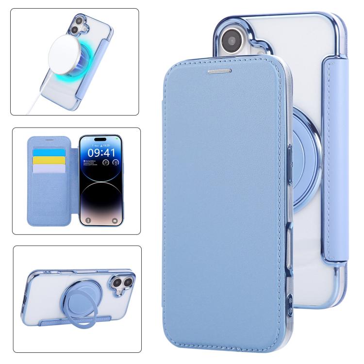 Étui de téléphone en cuir végétalien plaqué magnétique avec support rotatif ultra-mince, Pour iPhone 17e / 16e, Pour iPhone 17 Pro Max, Pour iPhone 17 Pro, Pour iPhone 17, Pour iPhone Air, Pour iPhone 16 Pro Max