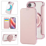 Étui de téléphone en cuir végétalien plaqué magnétique avec support rotatif ultra-mince, Pour iPhone 17e / 16e, Pour iPhone 17 Pro Max, Pour iPhone 17 Pro, Pour iPhone 17, Pour iPhone Air, Pour iPhone 16 Pro Max