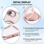 Étui de téléphone en cuir végétalien plaqué magnétique avec support rotatif ultra-mince, Pour iPhone 17e / 16e, Pour iPhone 17 Pro Max, Pour iPhone 17 Pro, Pour iPhone 17, Pour iPhone Air, Pour iPhone 16 Pro Max