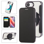 Étui de téléphone en cuir végétalien plaqué magnétique avec support rotatif ultra-mince, Pour iPhone 17e / 16e, Pour iPhone 17 Pro Max, Pour iPhone 17 Pro, Pour iPhone 17, Pour iPhone Air, Pour iPhone 16 Pro Max