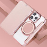 Étui de téléphone en cuir vegan plaqué magnétique ultra-fin avec support rotatif, pour iPhone 16 Pro, pour iPhone 16 Plus, pour iPhone 16, pour iPhone 15 Pro Max, pour iPhone 15 Pro, pour iPhone 15 Plus / 14 Plus