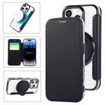 Étui de téléphone en cuir vegan plaqué magnétique ultra-fin avec support rotatif, pour iPhone 16 Pro, pour iPhone 16 Plus, pour iPhone 16, pour iPhone 15 Pro Max, pour iPhone 15 Pro, pour iPhone 15 Plus / 14 Plus