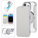Étui de téléphone en cuir vegan plaqué magnétique ultra-fin avec support rotatif, pour iPhone 16 Pro, pour iPhone 16 Plus, pour iPhone 16, pour iPhone 15 Pro Max, pour iPhone 15 Pro, pour iPhone 15 Plus / 14 Plus