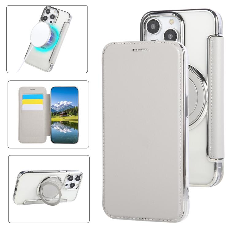 Étui de téléphone en cuir vegan plaqué magnétique ultra-fin avec support rotatif, pour iPhone 16 Pro, pour iPhone 16 Plus, pour iPhone 16, pour iPhone 15 Pro Max, pour iPhone 15 Pro, pour iPhone 15 Plus / 14 Plus