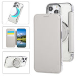 Étui de téléphone en cuir vegan plaqué magnétique ultra-fin avec support rotatif, pour iPhone 16 Pro, pour iPhone 16 Plus, pour iPhone 16, pour iPhone 15 Pro Max, pour iPhone 15 Pro, pour iPhone 15 Plus / 14 Plus