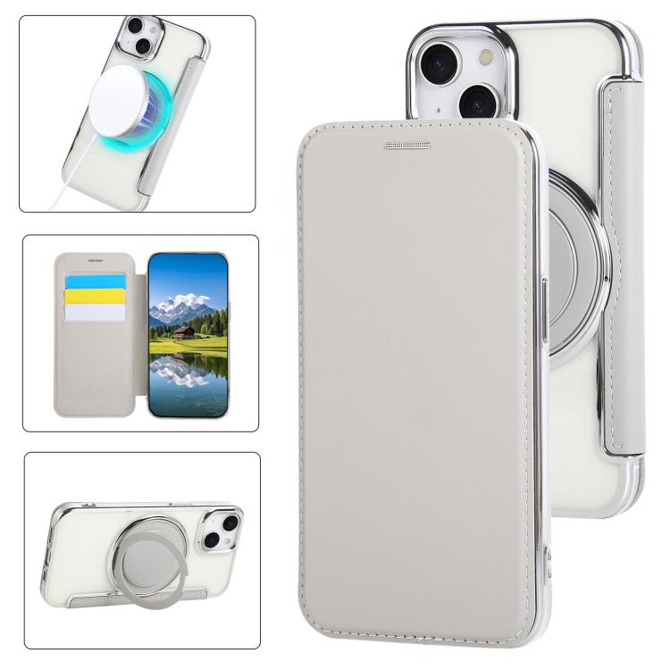 Étui de téléphone en cuir vegan plaqué magnétique ultra-fin avec support rotatif, pour iPhone 16 Pro, pour iPhone 16 Plus, pour iPhone 16, pour iPhone 15 Pro Max, pour iPhone 15 Pro, pour iPhone 15 Plus / 14 Plus
