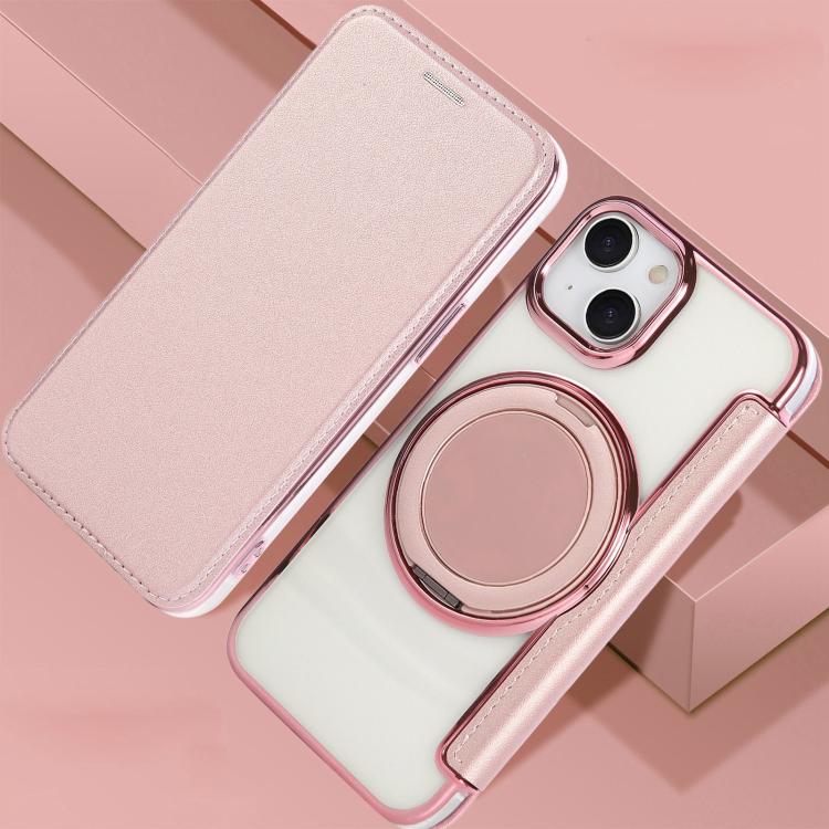 Étui de téléphone en cuir végétalien plaqué magnétique ultra-mince avec support rotatif, Pour iPhone 15, Pour iPhone 14 / 13, Pour iPhone 14 Pro, Pour iPhone 14 Pro Max, Pour iPhone 13 Pro Max, Pour iPhone 13 Pro