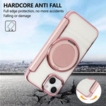 Étui de téléphone en cuir végétalien plaqué magnétique ultra-mince avec support rotatif, Pour iPhone 15, Pour iPhone 14 / 13, Pour iPhone 14 Pro, Pour iPhone 14 Pro Max, Pour iPhone 13 Pro Max, Pour iPhone 13 Pro