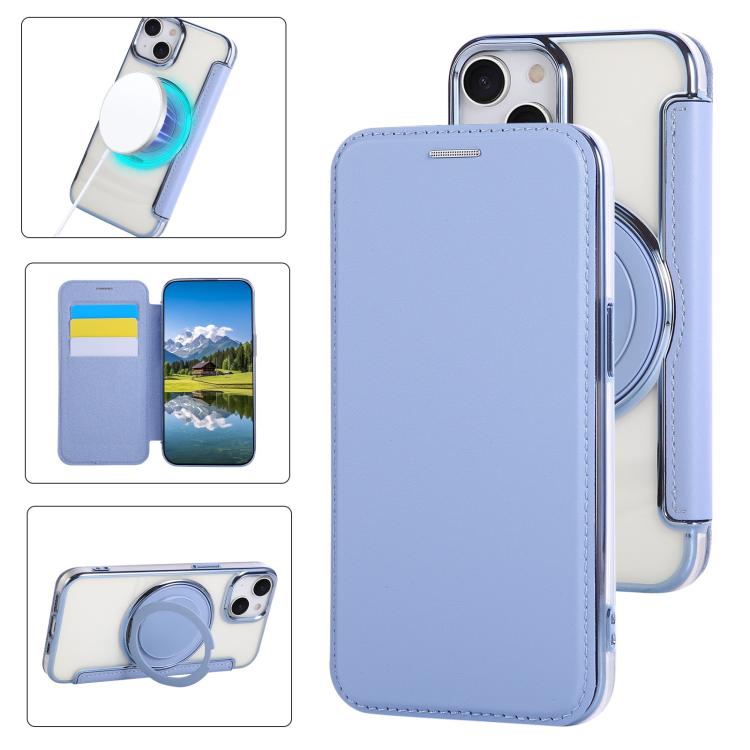 Étui de téléphone en cuir végétalien plaqué magnétique ultra-mince avec support rotatif, Pour iPhone 15, Pour iPhone 14 / 13, Pour iPhone 14 Pro, Pour iPhone 14 Pro Max, Pour iPhone 13 Pro Max, Pour iPhone 13 Pro