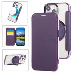 Étui de téléphone en cuir végétalien plaqué magnétique ultra-mince avec support rotatif, Pour iPhone 15, Pour iPhone 14 / 13, Pour iPhone 14 Pro, Pour iPhone 14 Pro Max, Pour iPhone 13 Pro Max, Pour iPhone 13 Pro