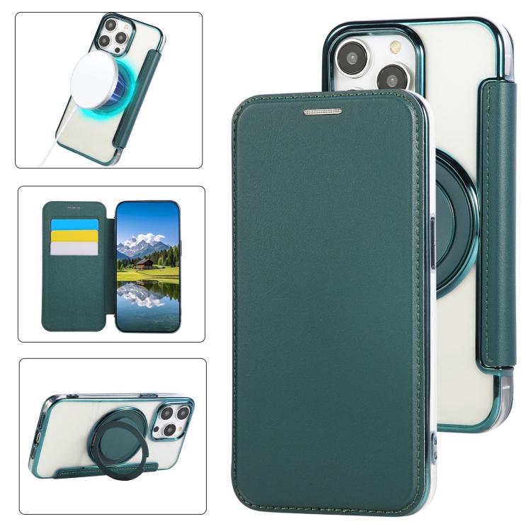 Étui de téléphone en cuir végétalien plaqué magnétique ultra-mince avec support rotatif, Pour iPhone 15, Pour iPhone 14 / 13, Pour iPhone 14 Pro, Pour iPhone 14 Pro Max, Pour iPhone 13 Pro Max, Pour iPhone 13 Pro