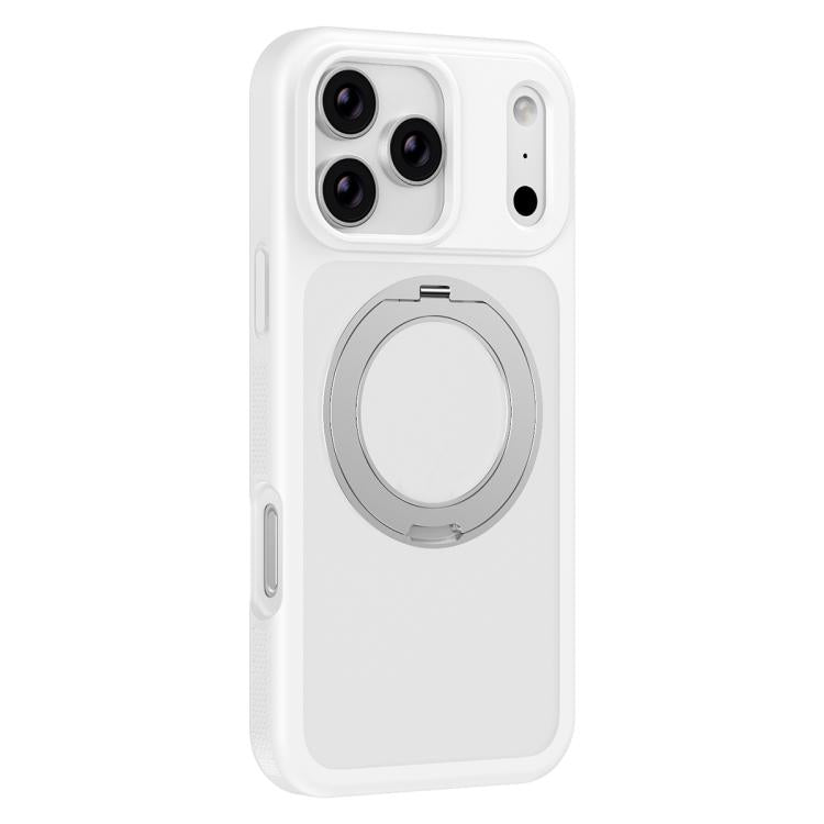 Étui de téléphone avec armure magnétique et support rotatif anti-taches doux pour la peau, Pour iPhone 17 Pro Max, Pour iPhone 17 Pro