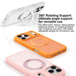 Étui de téléphone avec armure magnétique et support rotatif anti-taches doux pour la peau, Pour iPhone 17 Pro Max, Pour iPhone 17 Pro