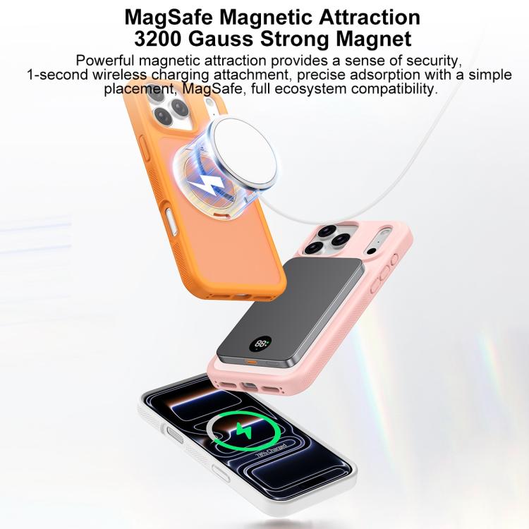 Étui de téléphone avec armure magnétique et support rotatif anti-taches doux pour la peau, Pour iPhone 17 Pro Max, Pour iPhone 17 Pro