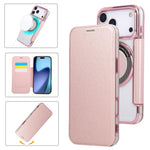 Étui de téléphone en cuir vegan à placage magnétique ultra-fin, Pour iPhone 17 Pro Max, Pour iPhone 17 Pro, Pour iPhone 17, Pour iPhone Air, Pour iPhone 16e, Pour iPhone 16 Pro Max