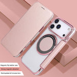 Étui de téléphone en cuir vegan à placage magnétique ultra-fin, Pour iPhone 17 Pro Max, Pour iPhone 17 Pro, Pour iPhone 17, Pour iPhone Air, Pour iPhone 16e, Pour iPhone 16 Pro Max
