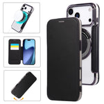 Étui de téléphone en cuir vegan à placage magnétique ultra-fin, Pour iPhone 17 Pro Max, Pour iPhone 17 Pro, Pour iPhone 17, Pour iPhone Air, Pour iPhone 16e, Pour iPhone 16 Pro Max