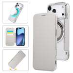 Étui de téléphone en cuir vegan à placage magnétique ultra-fin, Pour iPhone 17 Pro Max, Pour iPhone 17 Pro, Pour iPhone 17, Pour iPhone Air, Pour iPhone 16e, Pour iPhone 16 Pro Max