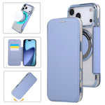 Étui de téléphone en cuir vegan à placage magnétique ultra-fin, Pour iPhone 17 Pro Max, Pour iPhone 17 Pro, Pour iPhone 17, Pour iPhone Air, Pour iPhone 16e, Pour iPhone 16 Pro Max